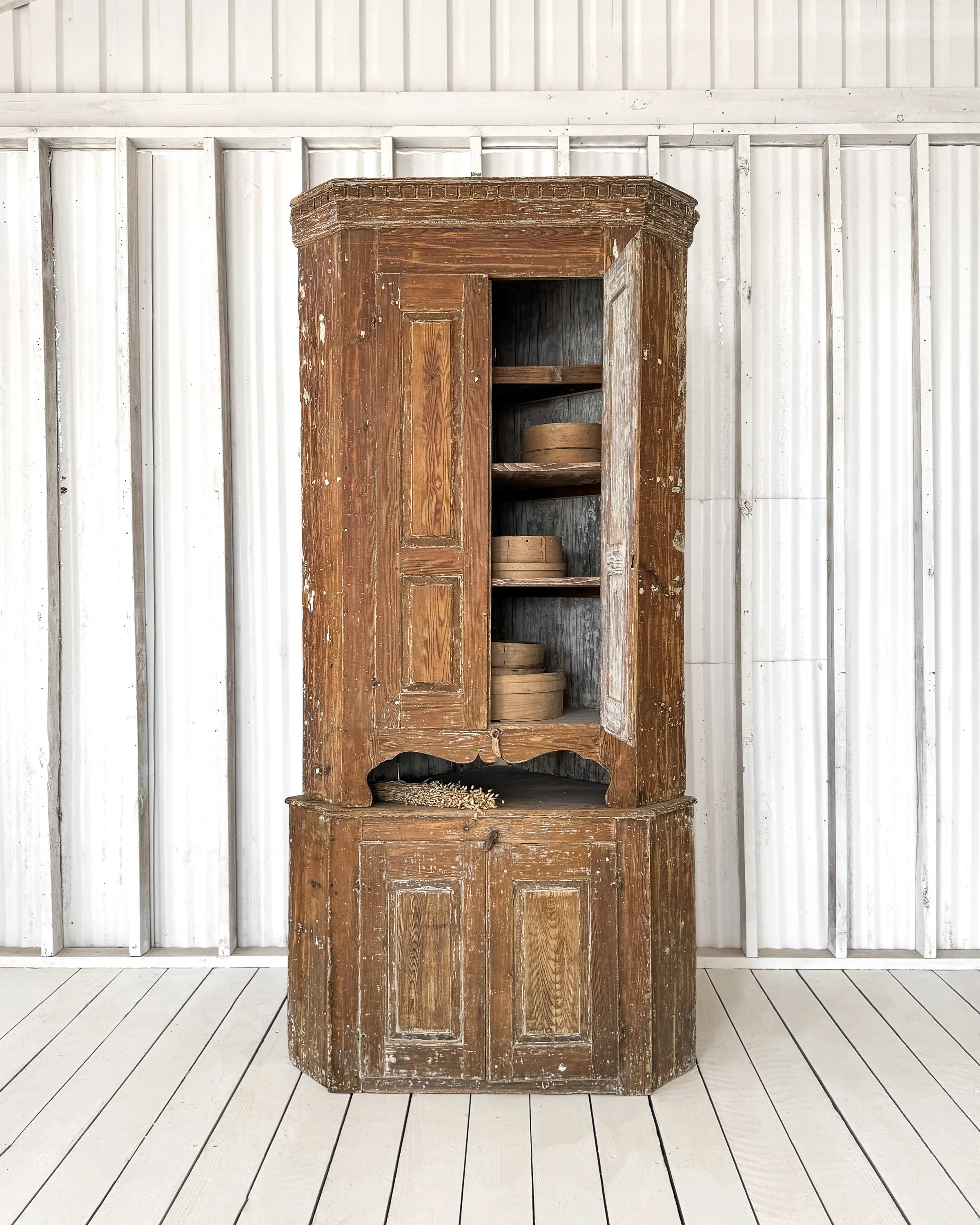 19th Century Dry Scraped Swedish Cupboard — East End Salvage